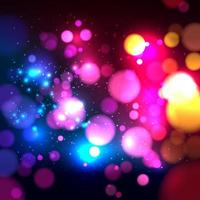 Bright colorful abstract background with defocused light bokeh. vector