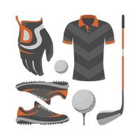 Flat design style golf elements vector