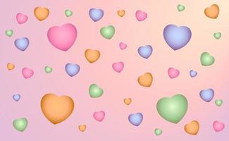 Heart pastel Background vector