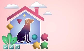 Dog template Background design vector