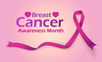 Breast Cancer Awareness Ribbon Background vector