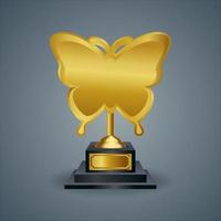 el vector del trofeo dorado es un símbolo de victoria en un evento deportivo.