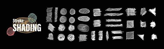 una colección de ilustraciones de garabatos en el diseño de vectores. conjunto de líneas de garabatos abstractas para elementos de diseño, adornos, espacio de copia y imágenes prediseñadas. vector
