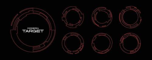 interfaz de usuario hud de alta tecnología. Pantalla futurista de ciencia ficción con detalles para pantalla de monitor moderna en vector. forma de destino para la ilustración de diseño de elementos. vector