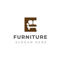 Creative furniture logo design template. Sofa logo design vector