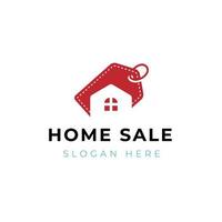 diseño del logotipo de la agencia de venta de viviendas. diseño de logotipo de trato de casa vector
