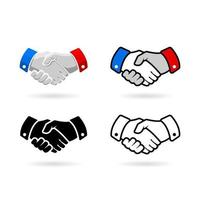 handshake logo sign symbol. Partnership collaboration logo design vector