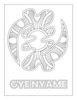 Símbolos adinkra africanos para colorear Gyenyame vector