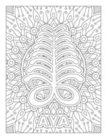 African Adinkra Symbols Coloring Page Aya vector