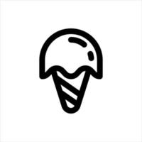 Ice Cream icon, Outline style, Vector Editable