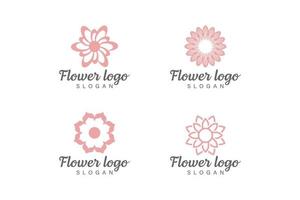 colección de logotipos de flores vector