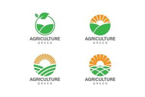 Agriculture logo collection vector