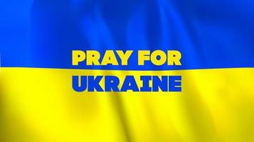 Blue yellow ukrainian flag with stop war in ukraine lettering. Stop Russia agression against Ukraine. vector