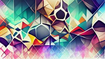 Abstract Multicolored Rainbow Texture Crystal Geometric Backgrounds For Graphic Design photo