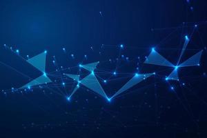 Abstract connecting dots, Polygonal background, connection technology design, photo
