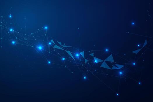 Abstract connecting dots, Polygonal background, connection technology design photo