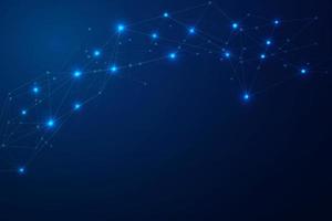 Abstract connecting dots, Polygonal background, connection technology design photo