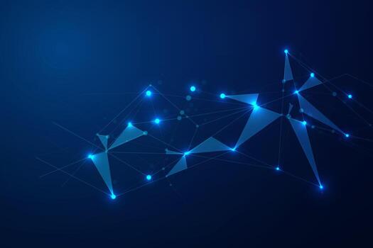 Abstract connecting dots, Polygonal background, connection technology design photo