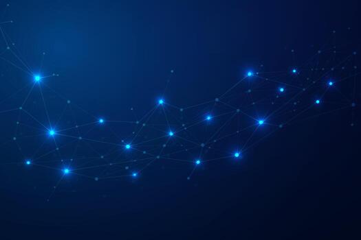 Abstract connecting dots, Polygonal background, connection technology design photo