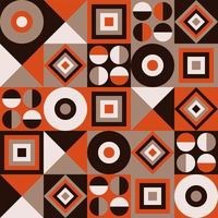 Neo geometric pattern. Modern abstract style. Orange and brown objects photo