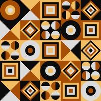 Neo geometric pattern. Modern abstract style. Yellow and brown objects photo