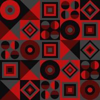 Neo geometric pattern. Modern abstract style. Red and gray objects photo