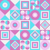 Colorful geometric pattern. Modern abstract style. Pink and blue objects photo