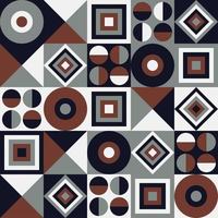 Multicolored neo geometric pattern. Modern style. Brown gray objects photo