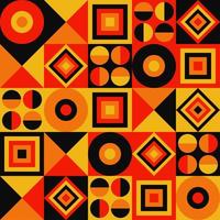 Multicolored neo geometric pattern. Modern style. Yellow-red objects photo