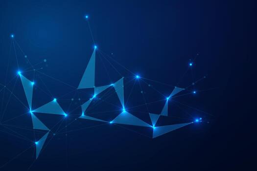 Abstract connecting dots, Polygonal background, connection technology design photo