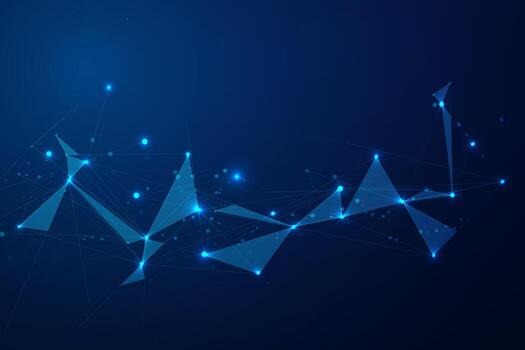 Abstract connecting dots, Polygonal background, connection technology design photo