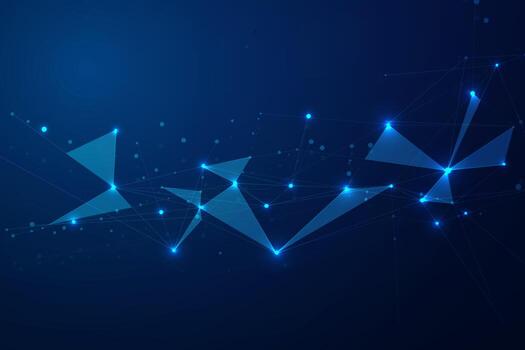 Abstract connecting dots, Polygonal background, connection technology design photo