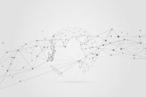 Abstract connecting dots, Polygonal background, connection technology design, photo