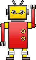 gradient shaded cartoon robot vector