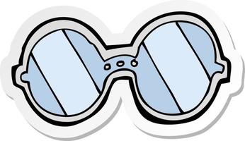 sticker of a cartoon spectacles vector