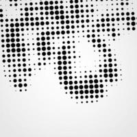 Halftone abstract vector black dots design element isolated on a white background.