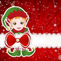 Christmas background with christmas decor elements, vector illustration.