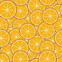 Seamless fruit pattern orange slices. vector