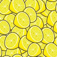 limones de patrón de fruta sin costuras. vector