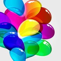 Abstract vector background with colorful paint drops.