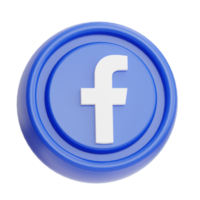 social media facebook logo illustrazione 3d png