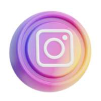 social media instagram logo illustration 3d png