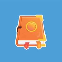 Cartoon magic book in vector illustration