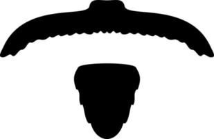 mustache and beard goatee flat vector