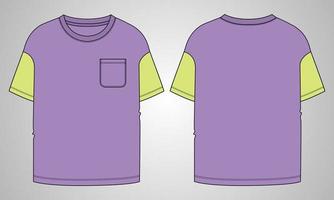 Short sleeve t shirt vector illustration template for baby boys.