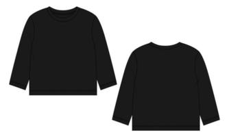 camiseta de manga larga tops plantilla de ilustración vectorial para niños vector