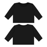 Long sleeve t shirt tops vector illustration template for kids.