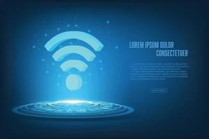 Vector abstract technology wifi concept design for banner background.