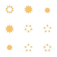 serie de vectores estelares, el vector de una colección de estrellas brillantes. ideal para decoraciones, íconos, símbolos.