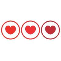 Love series vector, love vector with 3 types of red color inside the circle. Great for the epitome of affection for someone.